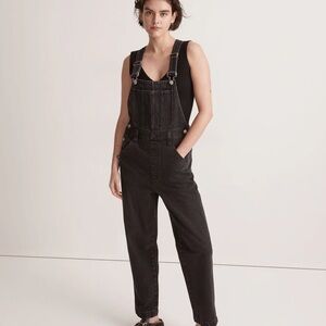 Madewell Washed Black Denim Women's Overalls